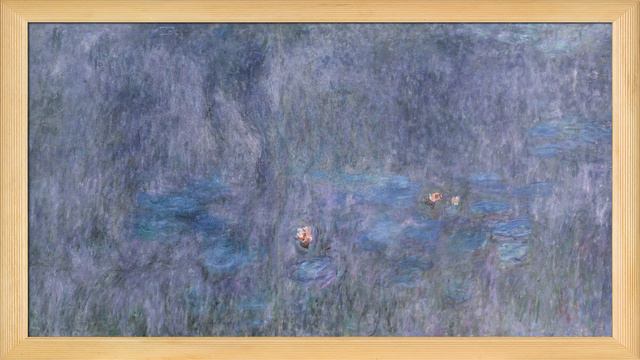 MONET'S WATER LILES | Claude Monet 4K HD Framed Art for your TV + Relaxing Music | ART SCREENSAVER смотреть онлайн
