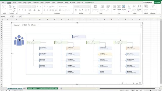 Editing Excel Visio Data Visualizer diagrams in the web смотреть онлайн