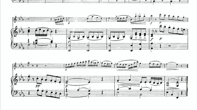 Flute Sonata in B-Flat major - III. Largo - L. V. Beethoven [PIANO ACCOMPANIMENT FOR FLUTE] смотреть онлайн