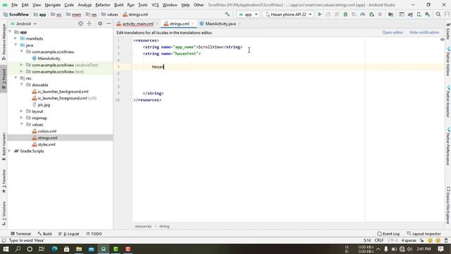 How to Use ScrollView in App in Android Studio Project |Android Studio tutorial|Version :4..0.1|202 смотреть онлайн