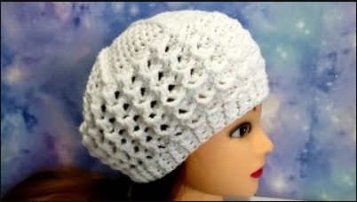 БЕРЕТ-ШАПОЧКА КРЮЧКОМ. Берет весенний для начинающих. (720p) смотреть онлайн