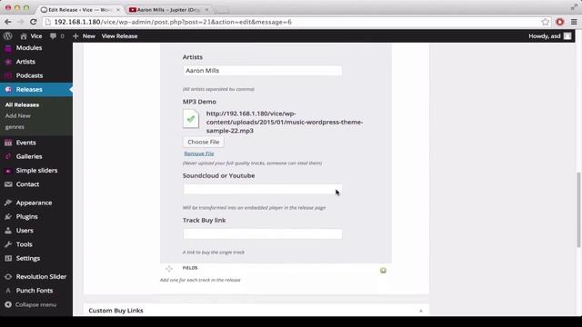 3. Creating new release | Vice Music Wordpress Theme смотреть онлайн