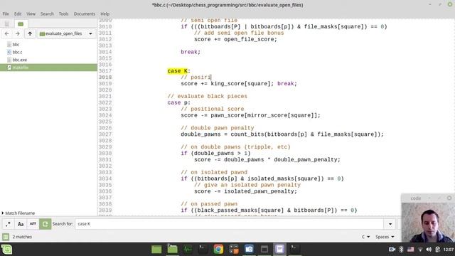 Bitboard CHESS ENGINE in C: improving EVALUATION (open & semi open file scoring) смотреть онлайн