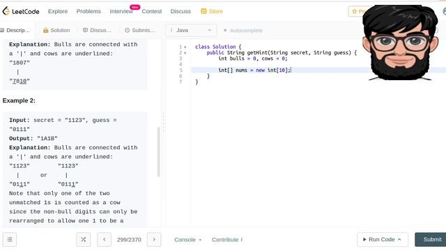 Leetcode Question 299 "Bulls and Cows" in Java смотреть онлайн
