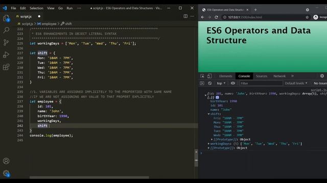 ES6 Enhancement in Object Literal Syntax | Object | JavaScript смотреть онлайн