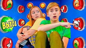 100 КНОПОК и только ОДНА СПАСЕТ ТЕБЯ || Кто придумал Челлендж для БОГАТЫХ ШКОЛЬНИКОВ