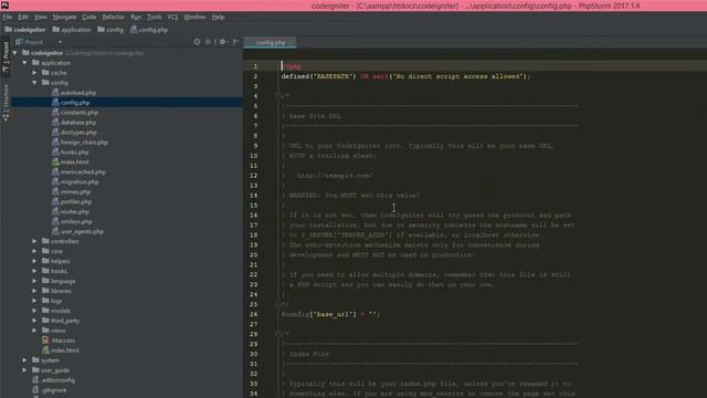 Open Codeigniter in PHPStrom and setting base url смотреть онлайн