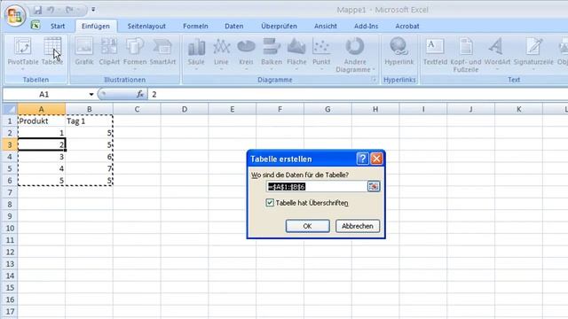 Excel 2007 - Rasch eine formatierte Tabelle erstellen смотреть онлайн