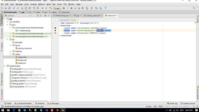 Android Studio Tutorial-01-Button onClick -Button with Shadow смотреть онлайн