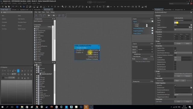 Cryengine V/5#65 Добавление стандартных звуков, аудио, audio, sound смотреть онлайн