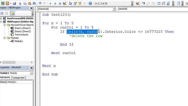 Delete Highlighted Rows In An Excel 5x5 Grid Using VBA смотреть онлайн