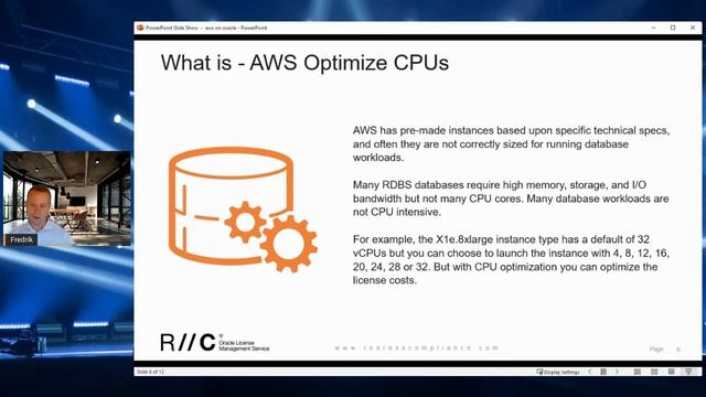 Oracle licensing on AWS and using AWS CPU optimize смотреть онлайн
