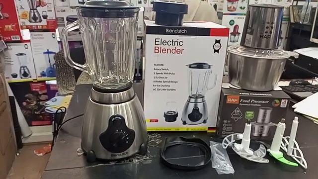 blender verre avec hachoir inox la marque RAF смотреть онлайн