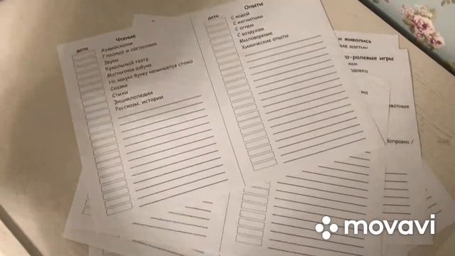 Организация развития ребёнка. Таблицы с примерами. Список занятий. смотреть онлайн