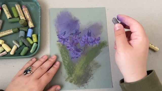 Как нарисовать гиацинты масляной пастелью | УРОК РИСОВАНИЯ МАСЛЯНОЙ ПАСТЕЛЬЮ смотреть онлайн