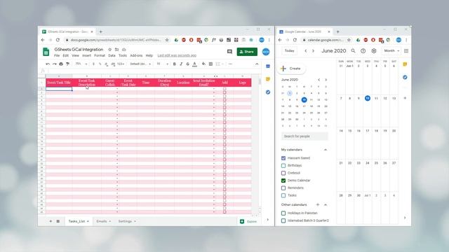Managing Google Calendar From Google Sheets смотреть онлайн