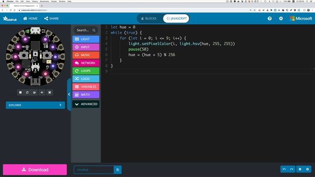 Changing Hue Lights Around Circuit Playground Express смотреть онлайн