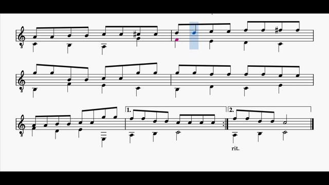 Guitar School, Book 1A, P.24.1, Alternating Right Hand Fingers in a 2 Part Movement, Heinrich Alber смотреть онлайн