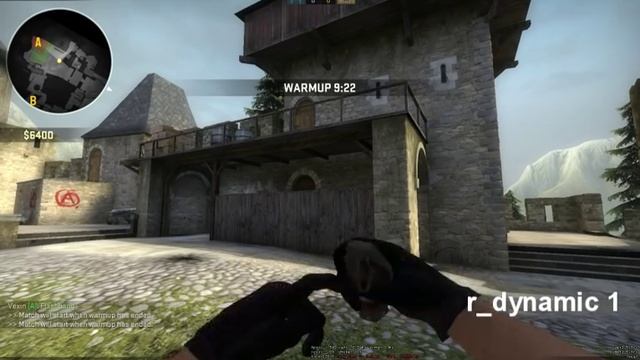 CS GO r_dynamic 1 and 0 смотреть онлайн