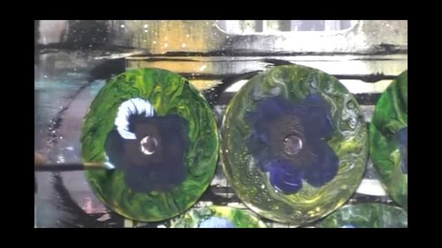 Acrylic Pour Pt. 2 "Blue Hibiscus" смотреть онлайн