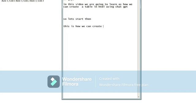 Chat gpt ..Create a Html Table and a Page смотреть онлайн