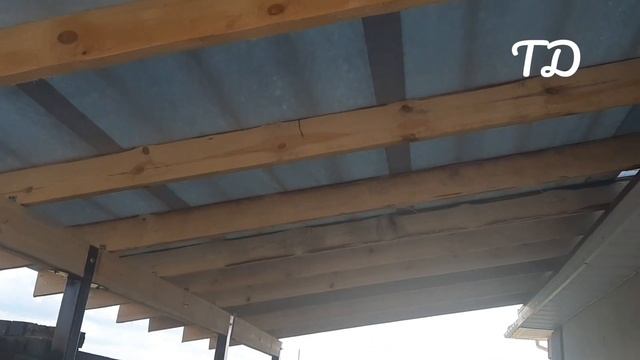 Изготовление навеса из натуральной черепицы . Навес для автомобиля . Навес над входом. Навес для ма смотреть онлайн