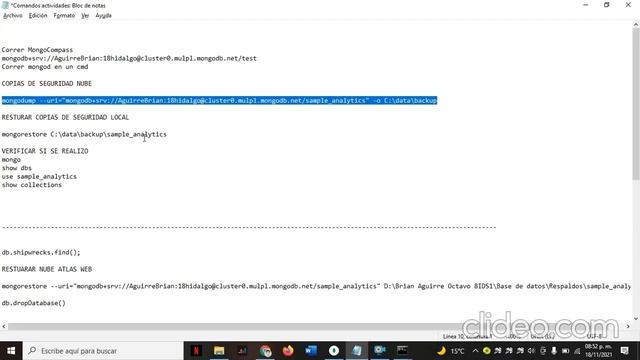 Copia de seguridad y restauracion MongoDB смотреть онлайн