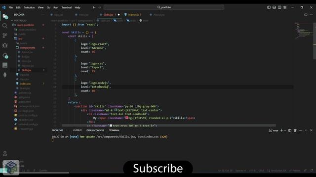Portfolio Web App with React.js, Vite, and Tailwind CSS | Step-by-Step Tutorial | Skill | part-09 смотреть онлайн