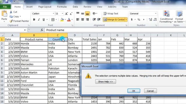Merge and Center Feature in Excel || Hindi смотреть онлайн