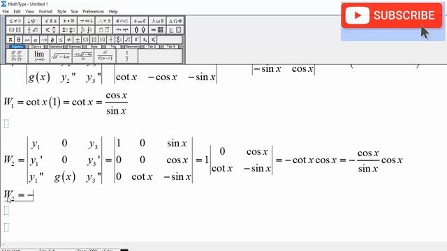 Third Order Differential Equation Variation of Parameters: y''' + y' = cot(x) смотреть онлайн