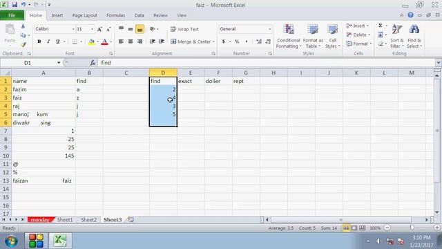 How to use trim,find,repet,exact,dollar function-- EXCEL FORMULA IN HINDI смотреть онлайн