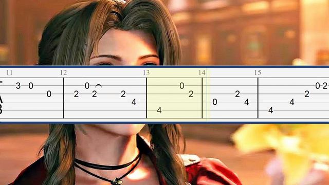 Final Fantasy VII - Aeris Theme Guitar Tab Tutorial смотреть онлайн