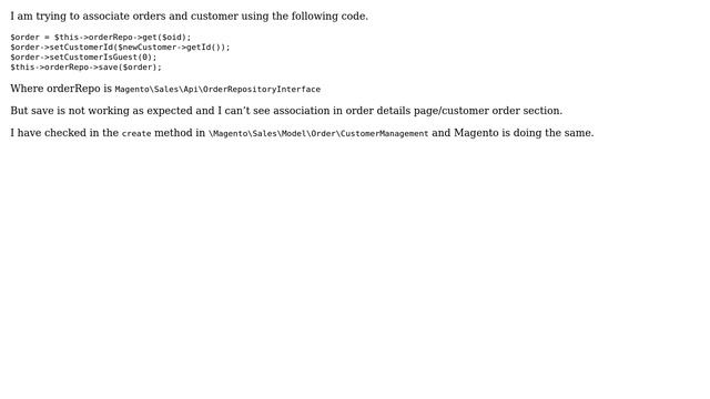 Magento: Order Repository save not working смотреть онлайн