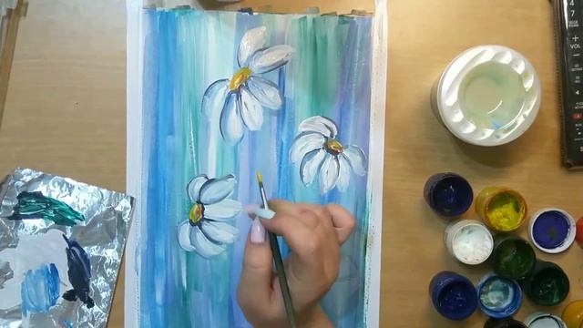 Натюрморт с ромашками смотреть онлайн