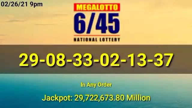 9pm PCSO Lotto Result Today February 26, 2021 2D 3D STL ez2 Swertes 4D 6/45 6/58 смотреть онлайн
