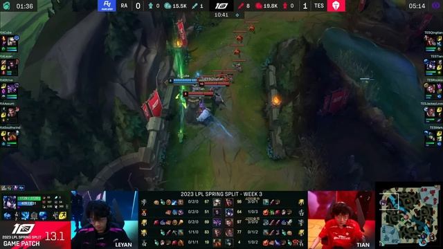 TES vs RA - Game 2 | Week 3 Day 4 LPL Spring 2023 | Top Esports vs Rare Atom G2 смотреть онлайн