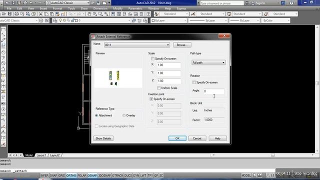 How to Attach drawing in any Drawing || Xattach command in AutoCAD || insert Drawing in autocad смотреть онлайн
