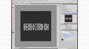 Зеркальное отражение текста в Photoshop