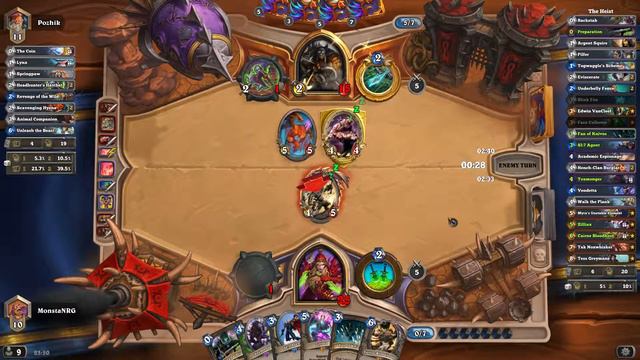 [ PC ] Hearthstone Rise of Shadows Whizbang Deck Rogue The Heist Full Ranked Game 1 смотреть онлайн