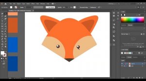 Draw Fox Flat Icon Illustrator | Fox Face Illustrator | Illustrator Draw
