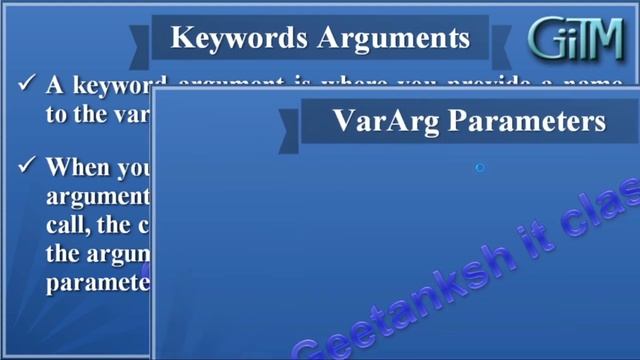 #19 Python Keywords Arguments VarArg Parameters O Level|A Level |GIITM смотреть онлайн