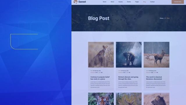 Savest - Animal Shelter Website Template | Bootstrap Template смотреть онлайн