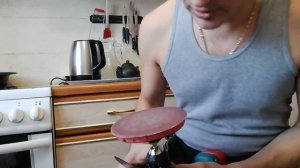 Заточка ножа шуруповертом.