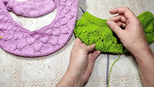 Круглая кокетка ЛИСТЬЯ.  Неожиданное решение.