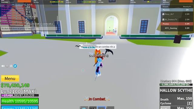 Review Hallow Scythe Và Cách Combo Hallow Scythe + Shark Man Karate