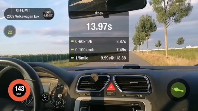 VW Eos 2011 | 2.0 Tsi 211hp | Dragy test | смотреть онлайн