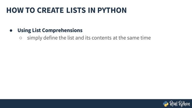 Benefits of Creating List Comprehensions in Python смотреть онлайн
