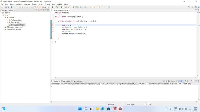 Java Ternary Operator an alternative for if-else statement смотреть онлайн