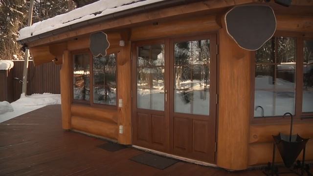 Баня из кедра ручной рубки "Милица" с гостевым каркасным домом смотреть онлайн