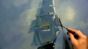 Мастер класс по живописи маслом. Парусник